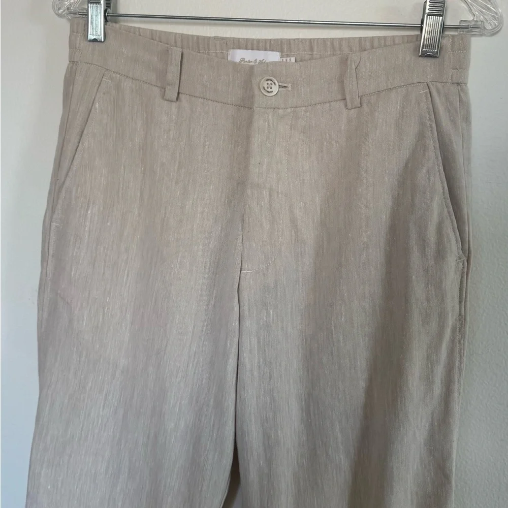 Porter & Ash Beige Linen & Cotton Men’s Pants Sz 30